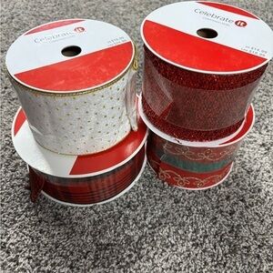 Celebrate It Festive Ribbon Collection - Red, White, Gold